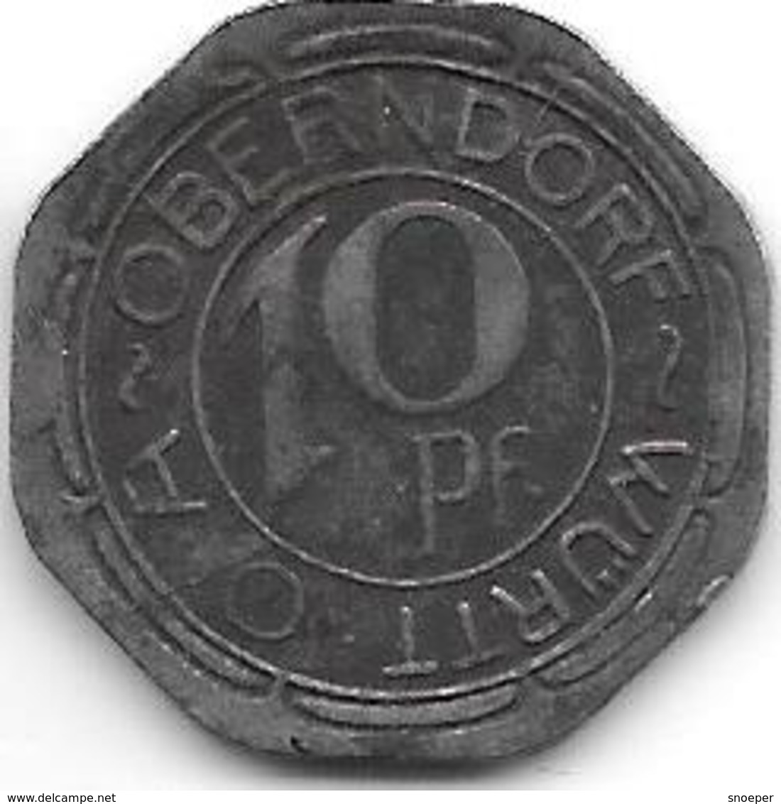 Notgeld Oberndorf 10 Pfennig 1918 Fe 10539.4 - Andere & Zonder Classificatie