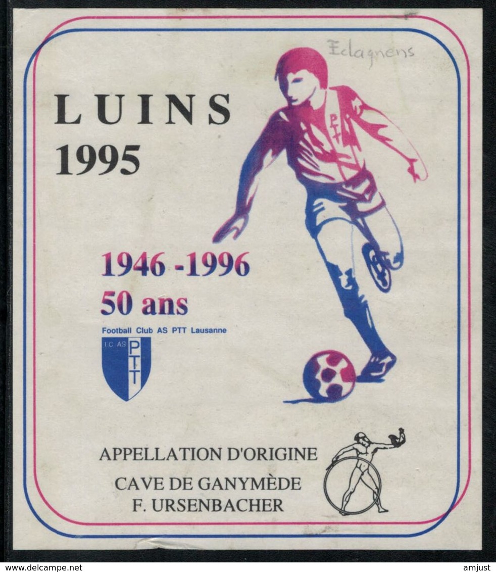 Etiquette De Vin // Luins 1995, Football-Club PTT Lausanne - Fussball