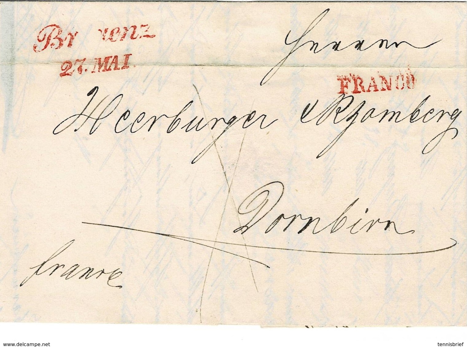 1841, Bregenz (aus Württemberg)!  , A2124 - ...-1850 Préphilatélie