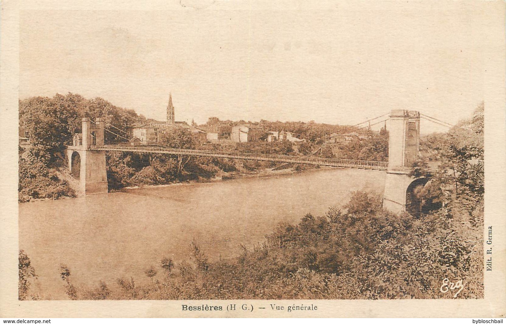 Lot 4 CPA 31 Haute Garonne Bessières Avenue du Pont Place Principale Avenue de Buzet Vue Générale non circulées