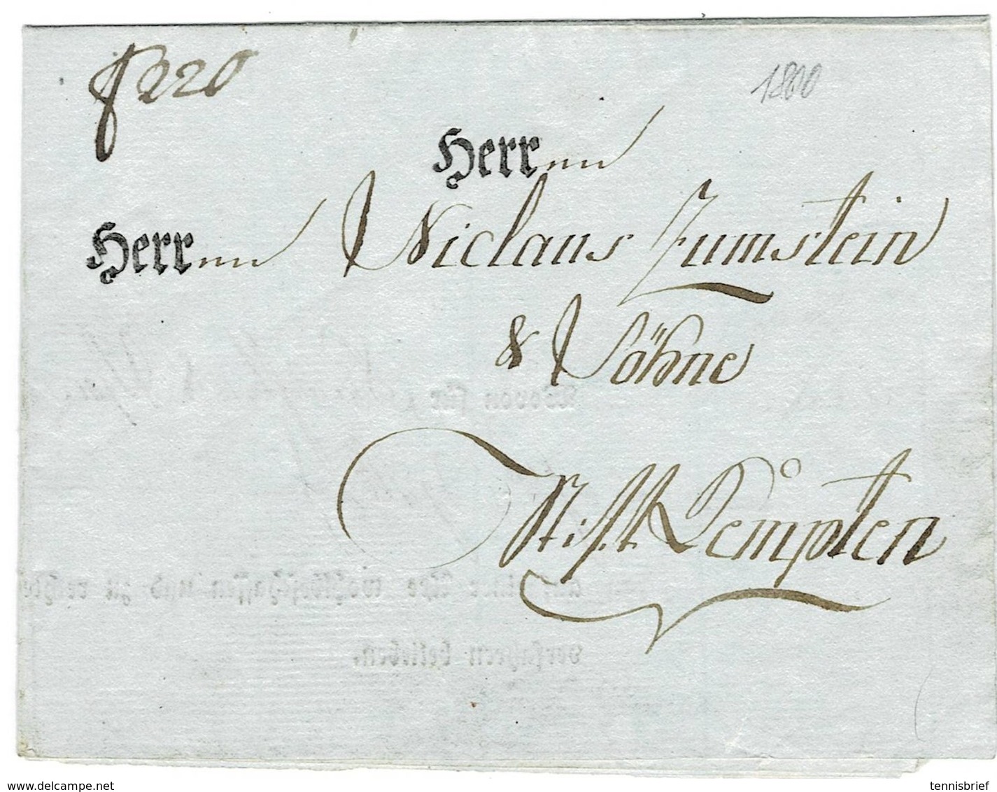 1800, " Botzen " Kpl.  Fuhrmans-Bf.  , A2125 - ...-1850 Vorphilatelie