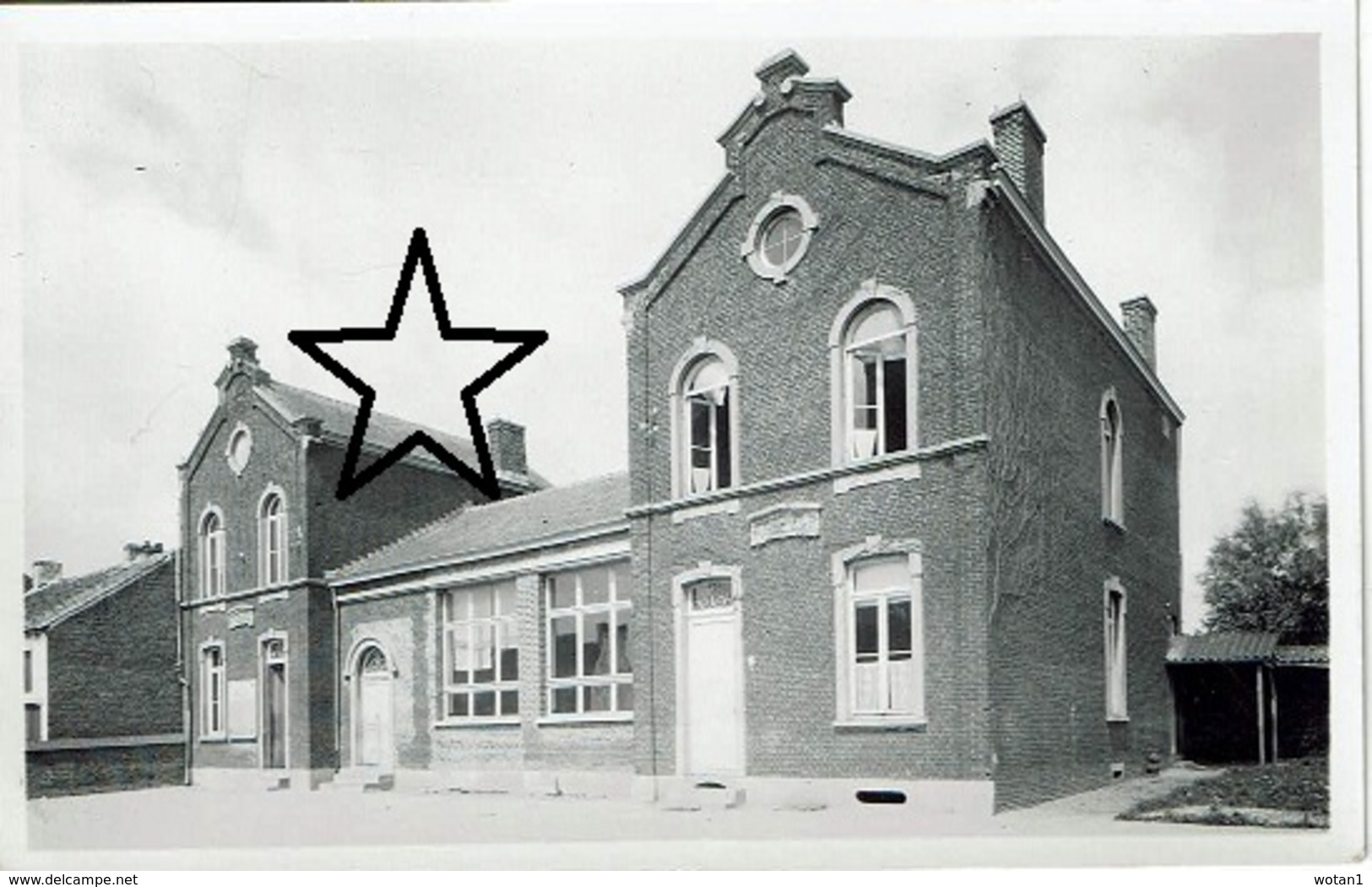 Carte Photo - TOURINNES-St-LAMBERT - L'Ecole Communale Et Maison (Epreuve Avec Remarque Et Indication Pour Tirage) - Walhain