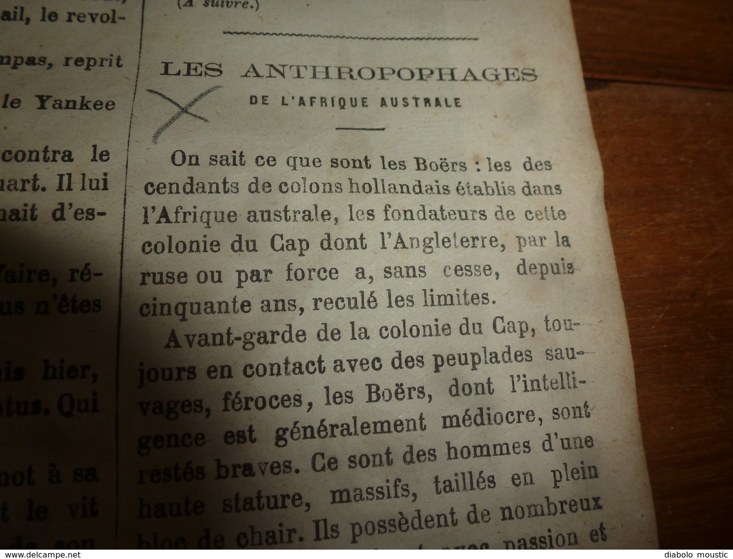 1882 JDV : Horrible Carnage Des Anthropophages BASSOUTOS Tuant Les BOËRS Pour Les Dévorer (gravure Sur Double-page);etc - 1850 - 1899