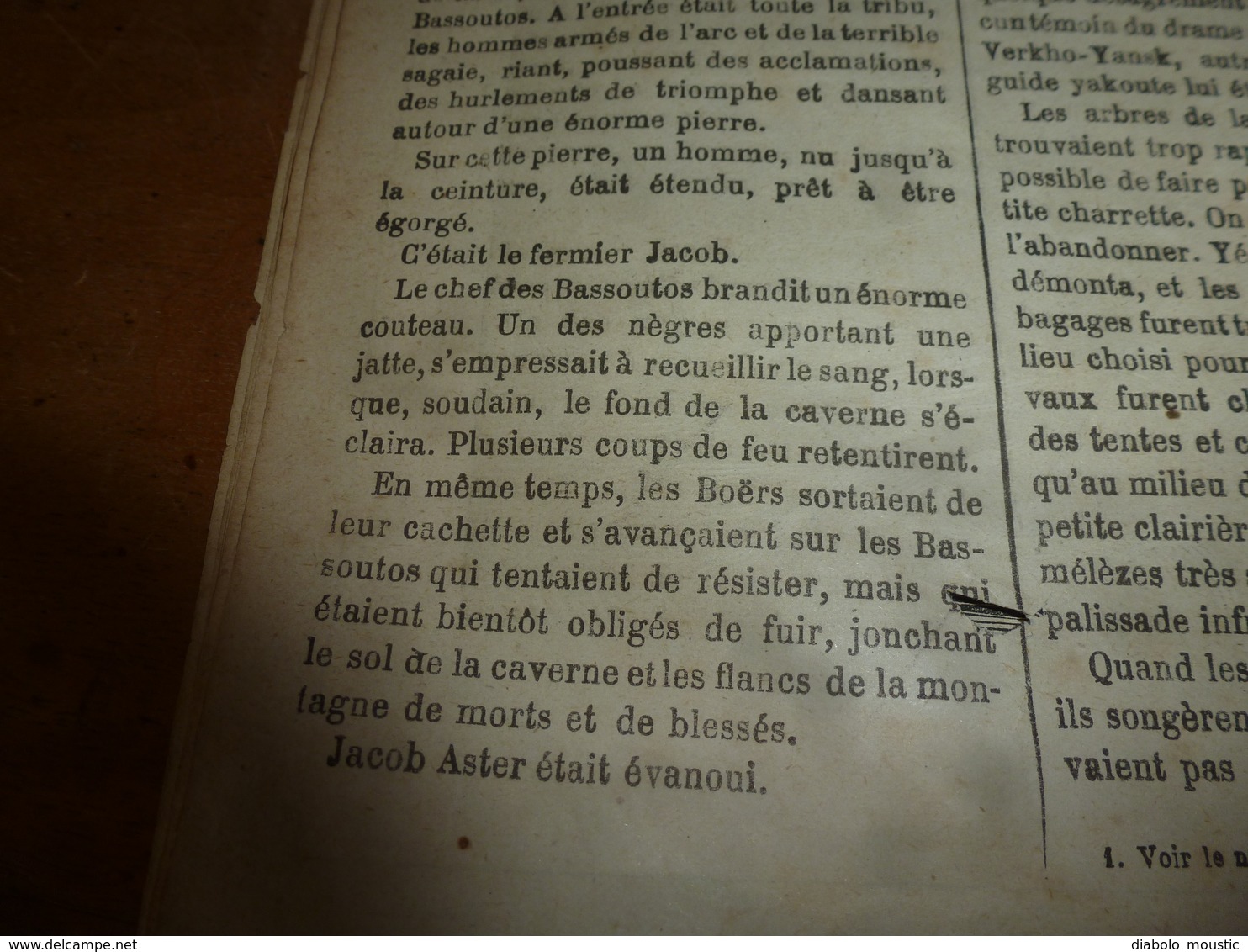 1882 JDV : Horrible Carnage Des Anthropophages BASSOUTOS Tuant Les BOËRS Pour Les Dévorer (gravure Sur Double-page);etc - 1850 - 1899