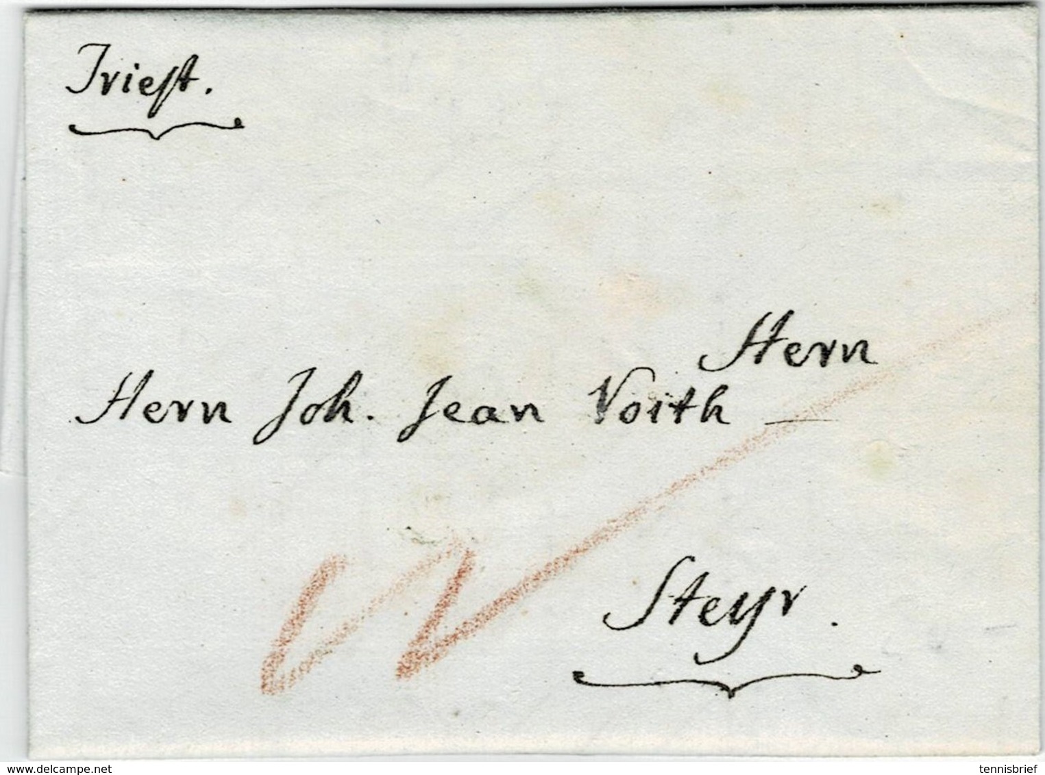 1806, Triest Handschr.  Nach Steyr " , A2132 - ...-1850 Préphilatélie