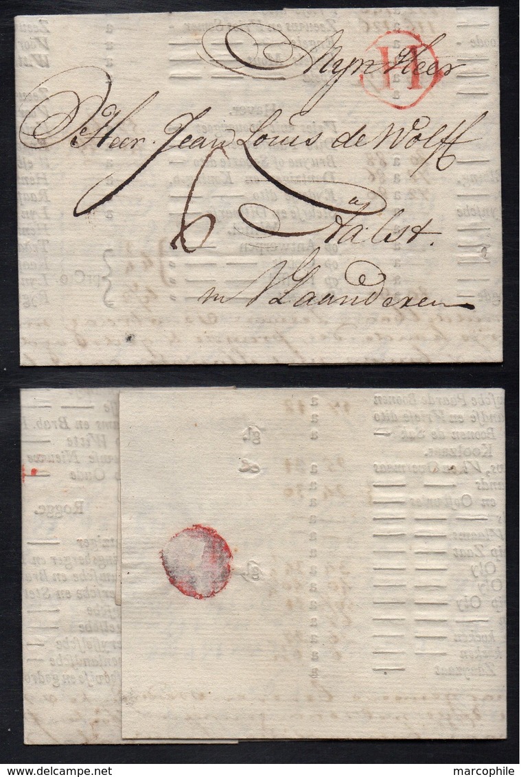 PAYS BAS - NETHERLANDS / 1778 AMSTERDAM LAC IMPRIMEE POUR AALST (ref 4973) - ...-1852 Préphilatélie