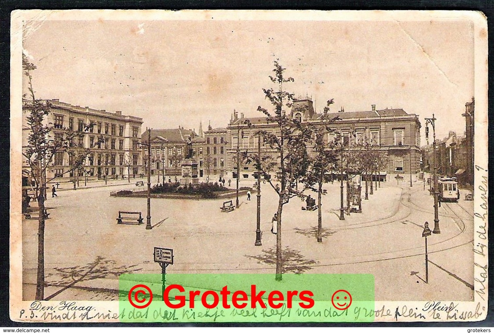 DEN HAAG Plein Met Tram / Streetcar 1914 > Madeira - Den Haag ('s-Gravenhage)