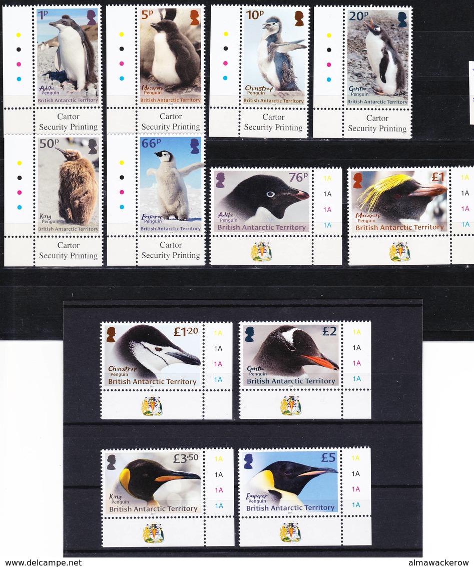 2019-0180 British Antarctic Territory 2018 Penguins And Chicks Complete Definitives Set MNH ** - Ungebraucht