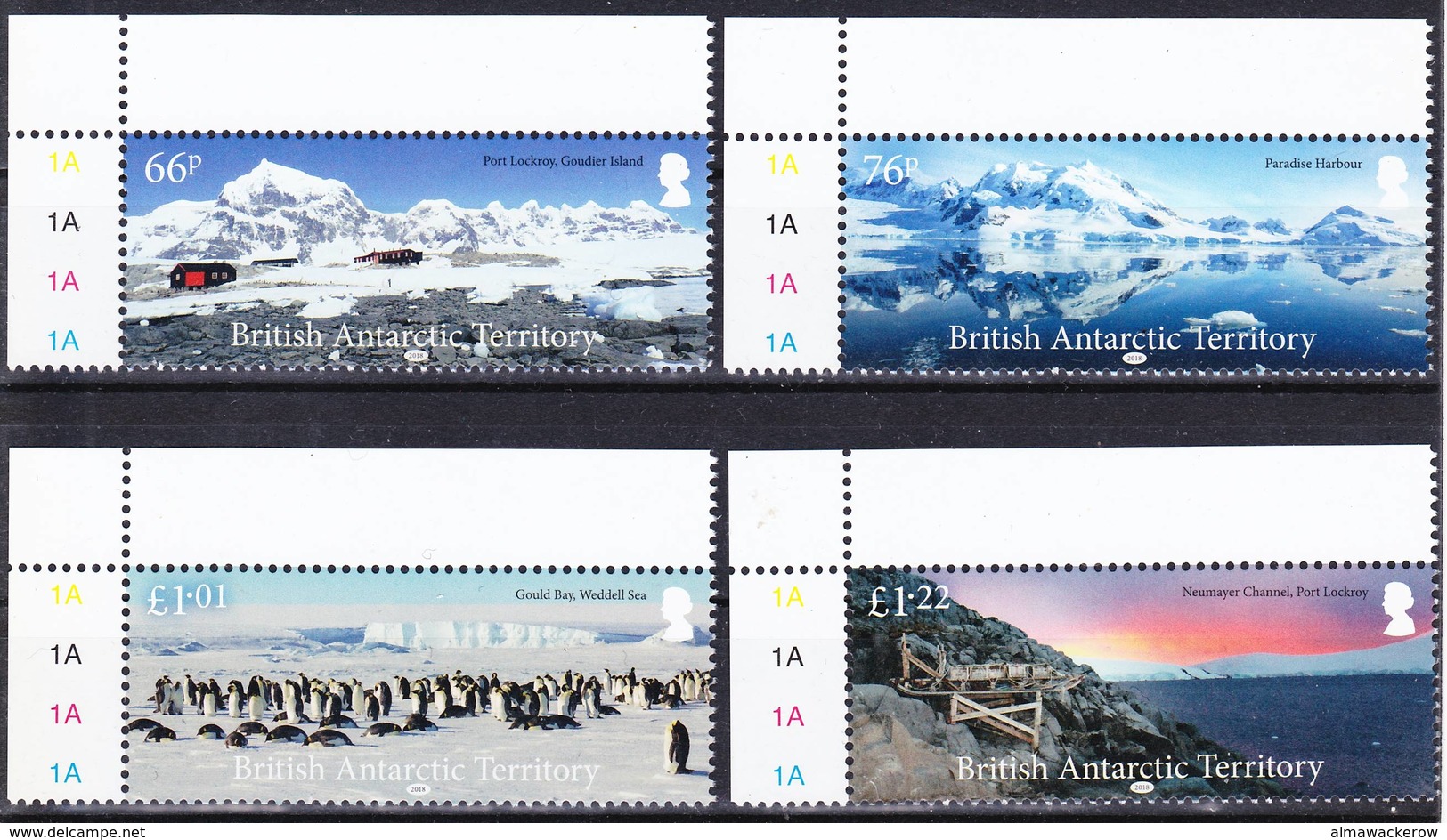 2019-0181 British Antarctic Territory 2018 Landscapes Complete Set MNH ** - Ungebraucht