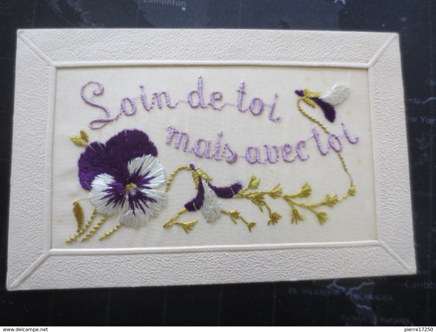 Carte Brodée 4 - Embroidered