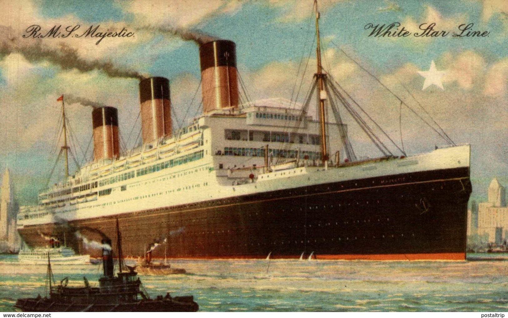 RMS MAJESTIC   - WHITE STAR LINE  White Star Line - Dampfer