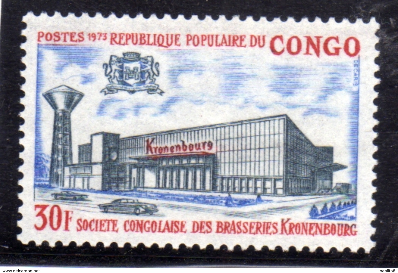 CONGO PEOPLE'S REPUBLIC 1973 BREWERY TRADEMARK KRONENBOURG 30f MNH - Nuovi