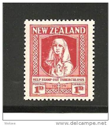 NZ Mi.Nr.177/ Health 1929 Anti-Tuberkulose ** - Ungebraucht