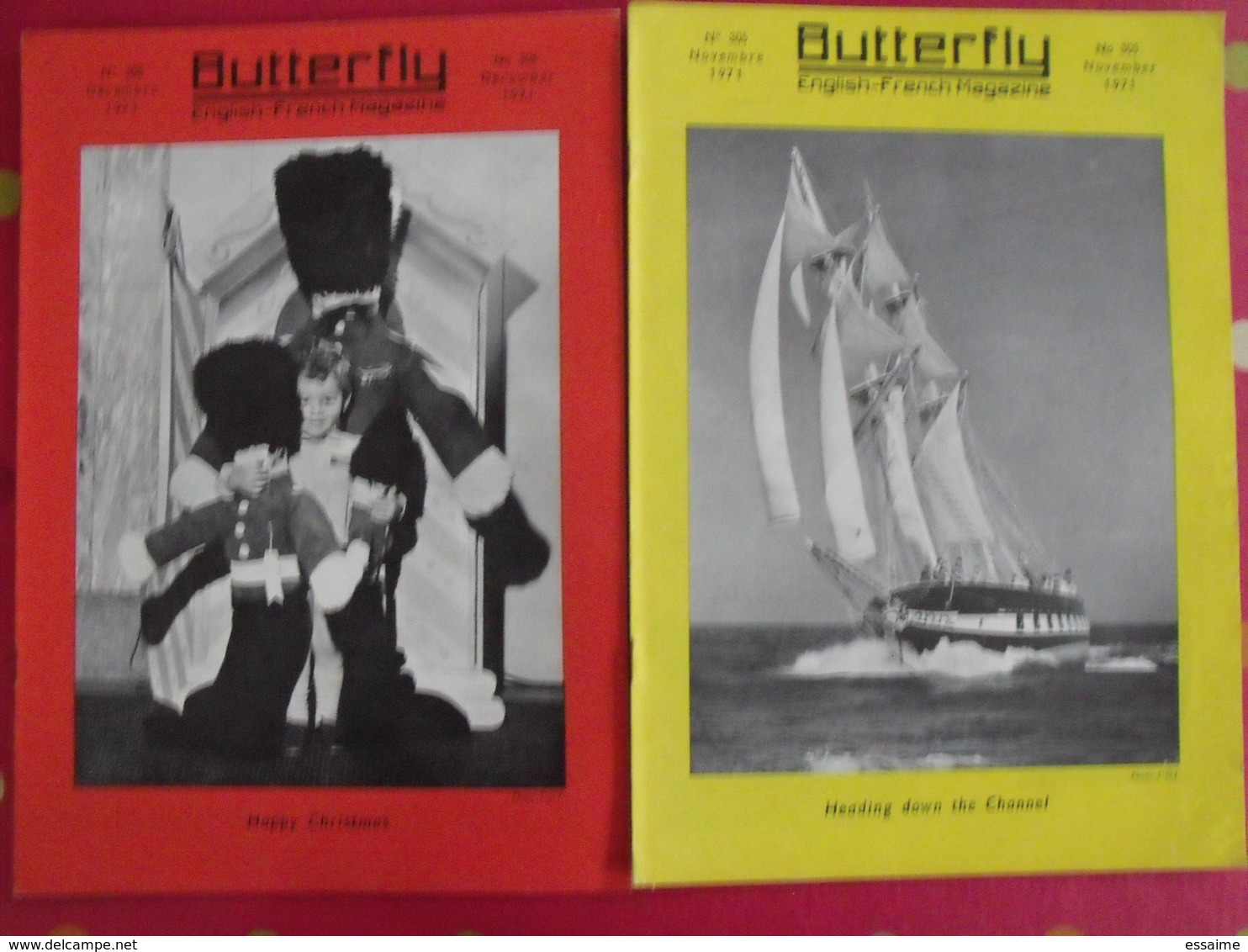 14 Revues Butterfly, English-French Magazine. Revue Pédagogique1970-1972 - Pédagogie