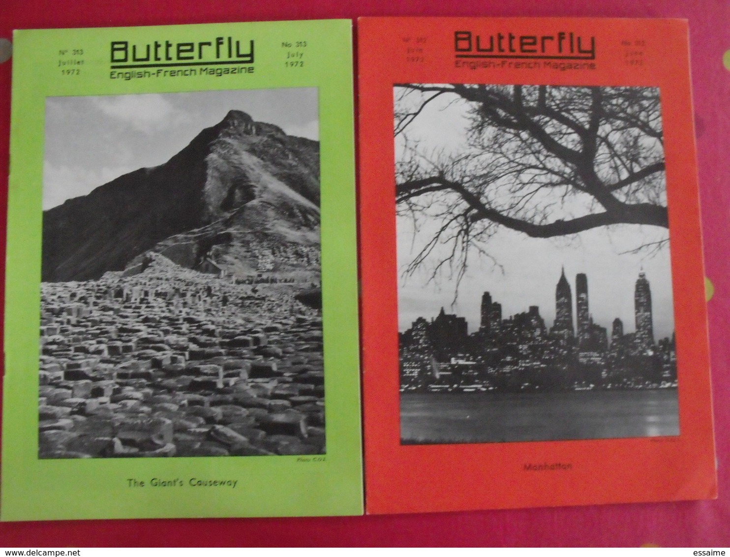 14 revues butterfly, English-French Magazine. revue pédagogique1970-1972