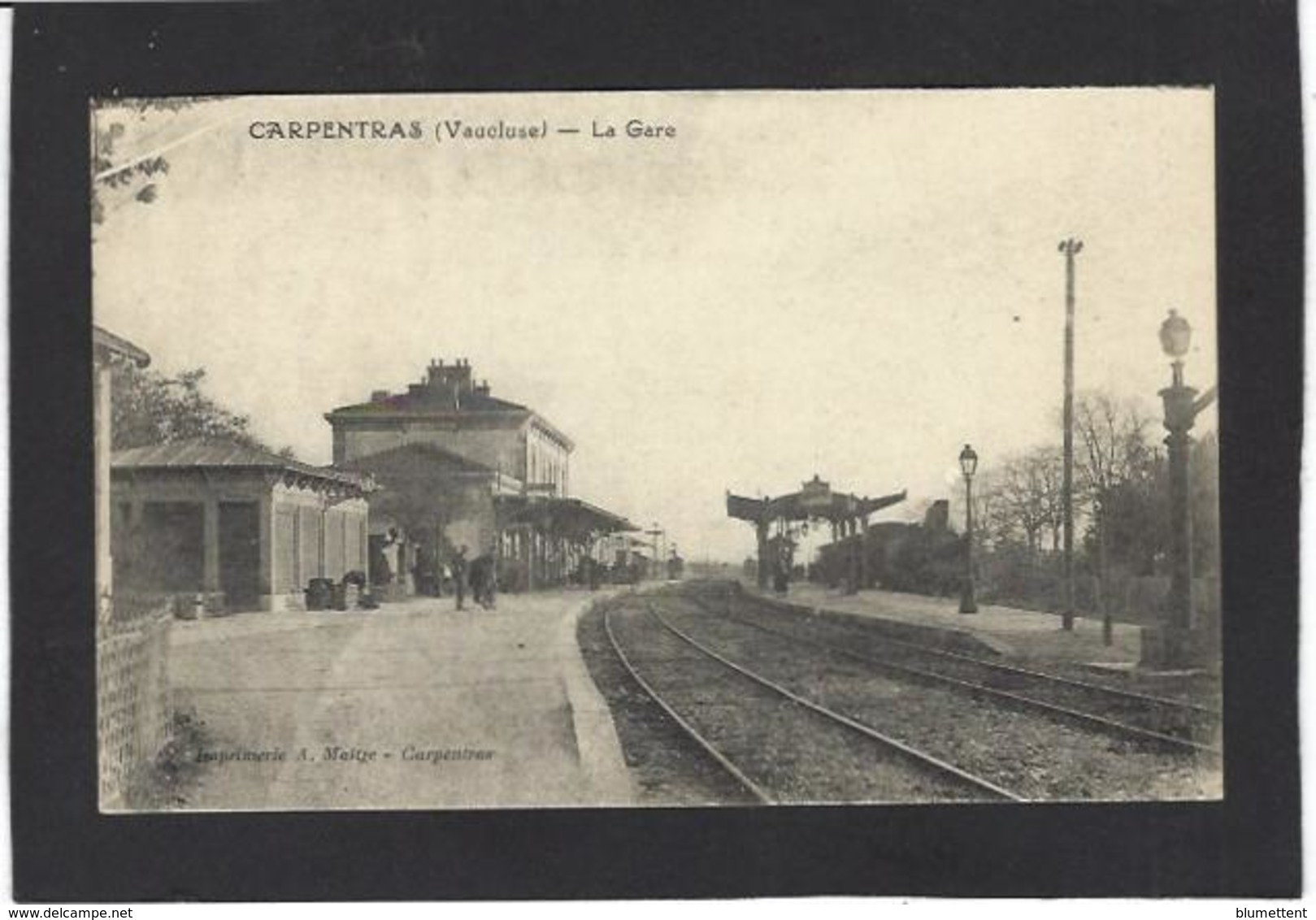 CPA Vaucluse 84 Carpentras Non Circulé Gare Station Chemin De Fer - Carpentras