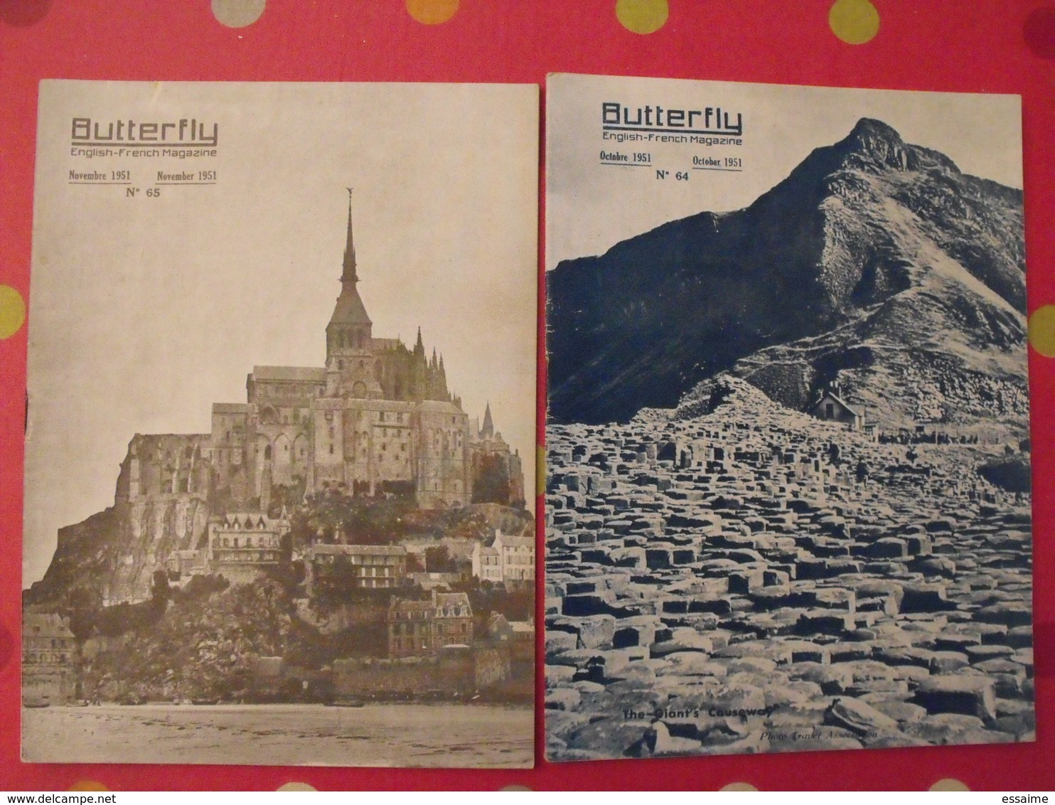 16 Revues Butterfly, English-French Magazine. Revue Pédagogique1951-1955 - Pädagogik