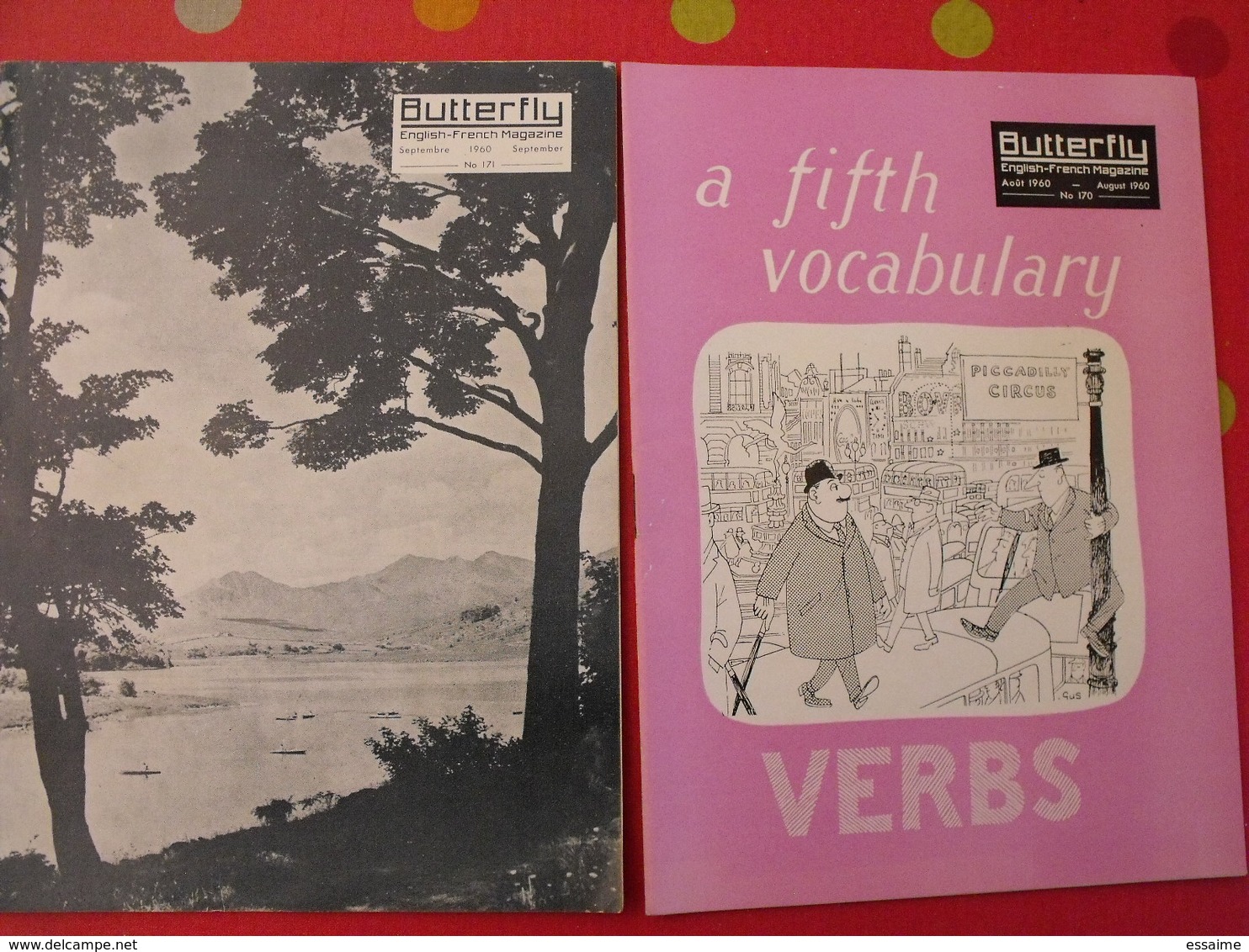 16 Revues Butterfly, English-French Magazine. Revue Pédagogique1959-1961 - Pedagogía