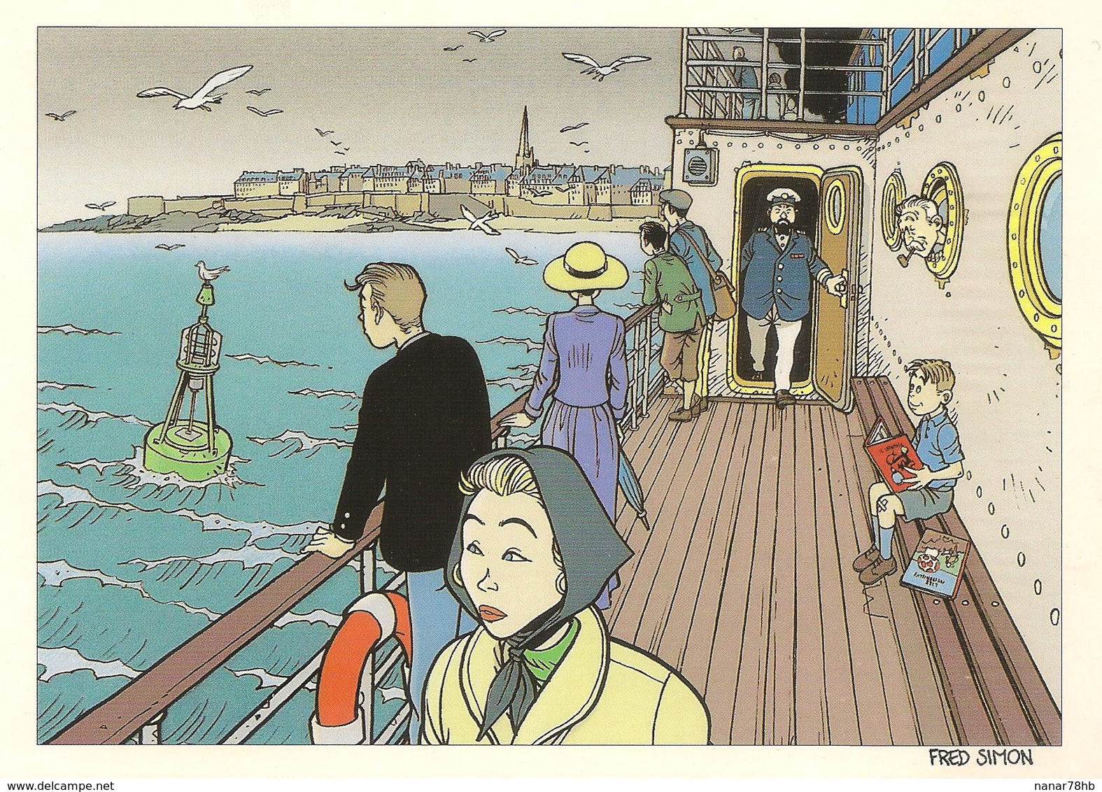 CPM Festival Bd Quai Des Bulles De Saint Malo (fred Simon) - Comics