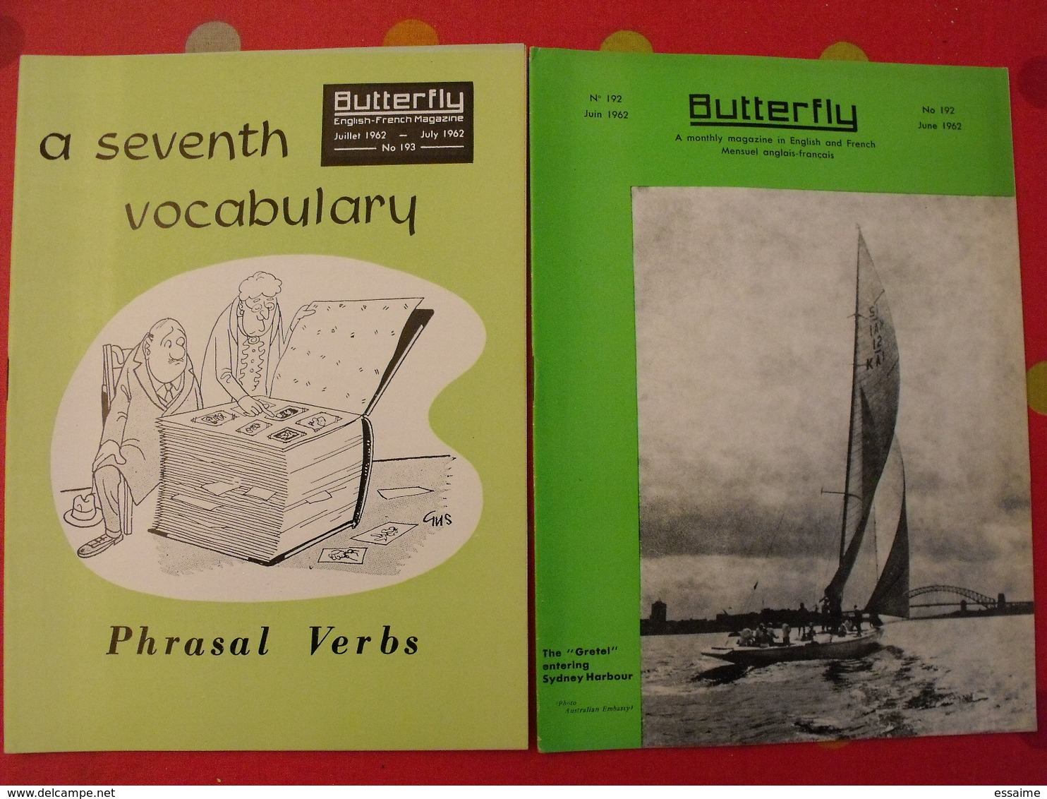 16 revues butterfly, English-French Magazine. revue pédagogique1960-1962