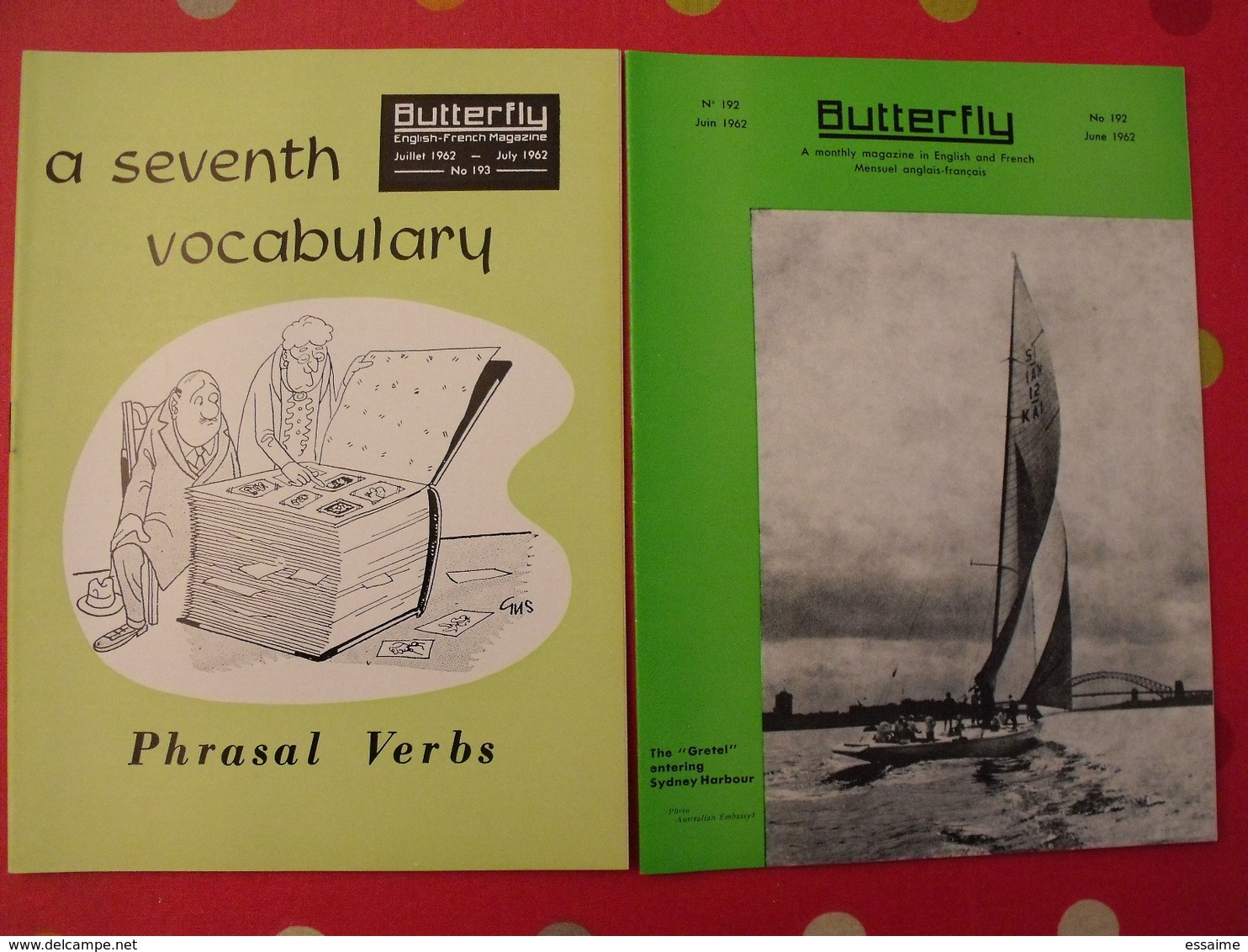 16 Revues Butterfly, English-French Magazine. Revue Pédagogique1962-1974 - Pedagogía