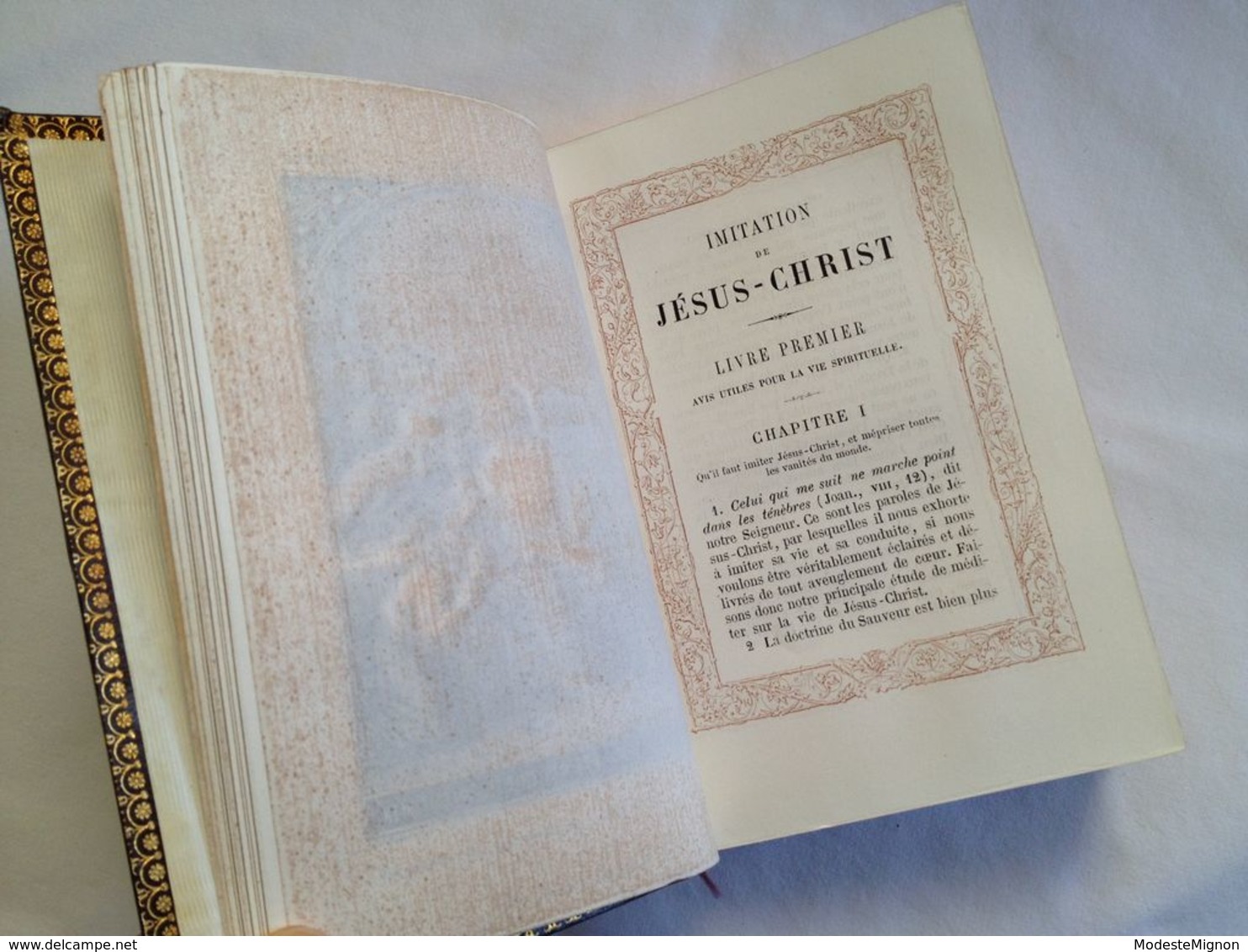 Imitation de Jésus-Christ n°2 avec une pratique et une prière à la fin de chaque chapitre. R.P. Gonnelieu. 1860