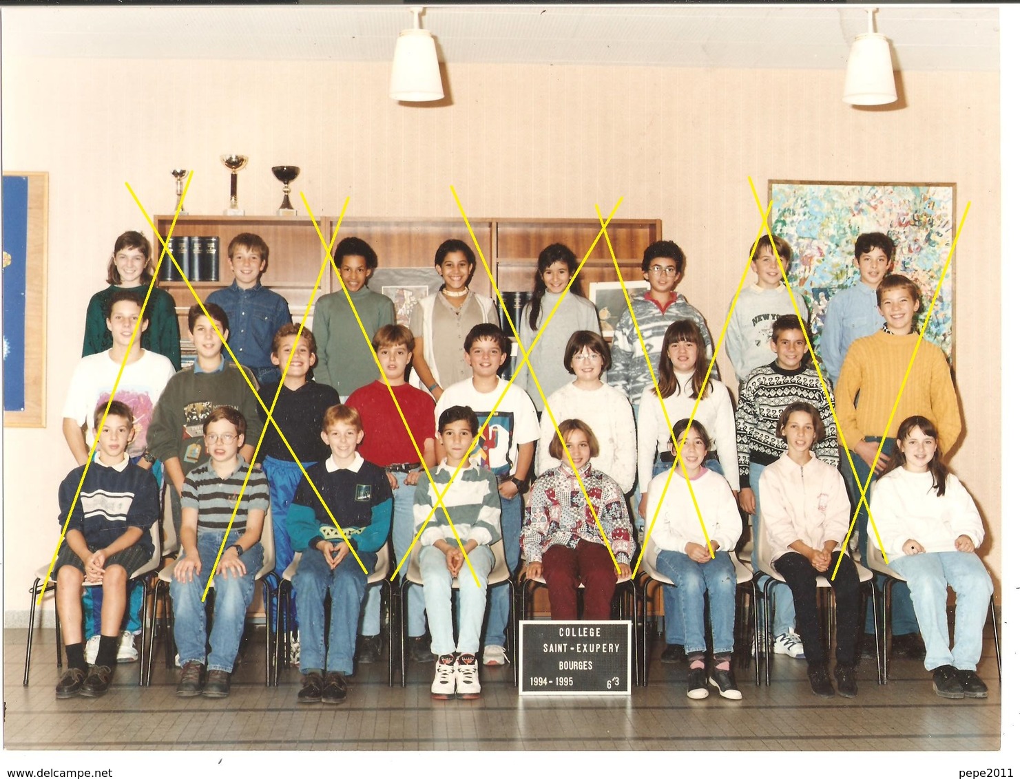 Photo De Classe 18 Bourges - Collège Saint-Exupéry - 6ème 3 (1994-1995) - Autres & Non Classés