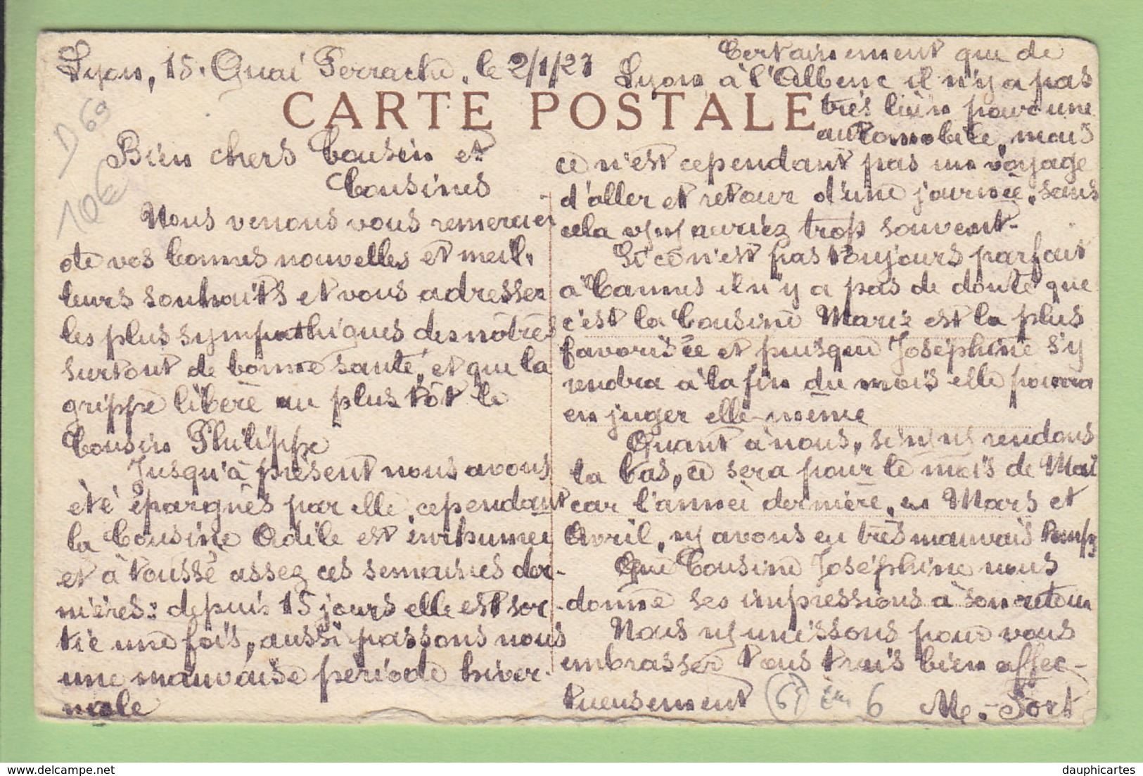 Lyon : 41 Chemin Du Prè Gaudry, Compagnie Générale Des Cables De Lyon, Usines. 2 Scans. Edition R C - Sonstige & Ohne Zuordnung