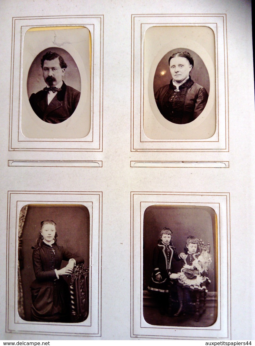 Magnifique Album 81 CDV Original sur une Famille d'Avranches 50300 dans la Manche - Photo Allix, Hay, Yvondi, 1880's