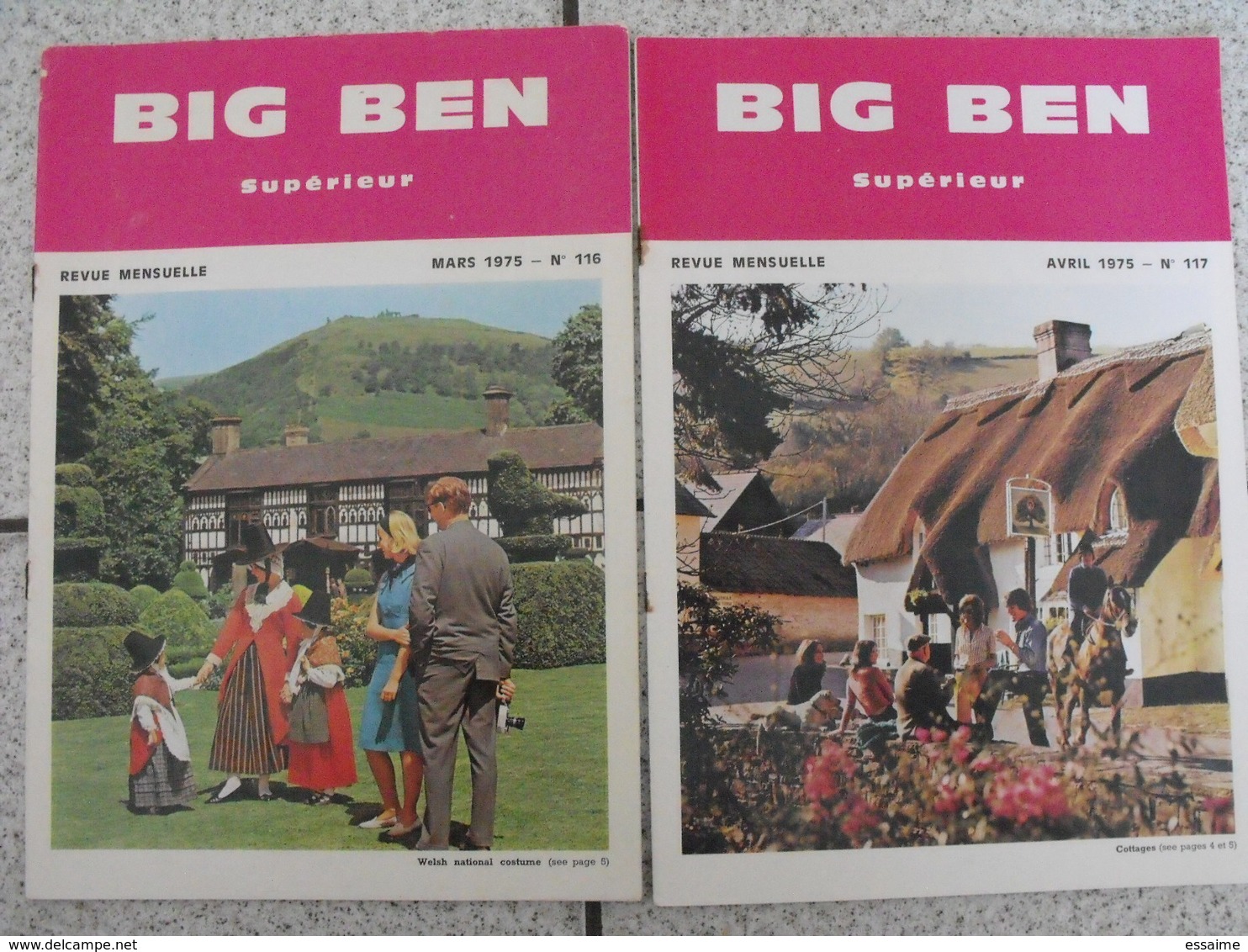 15 Revues Big Ben, English-French Magazine. Revue Pédagogique1974-1984 - Pedagogia