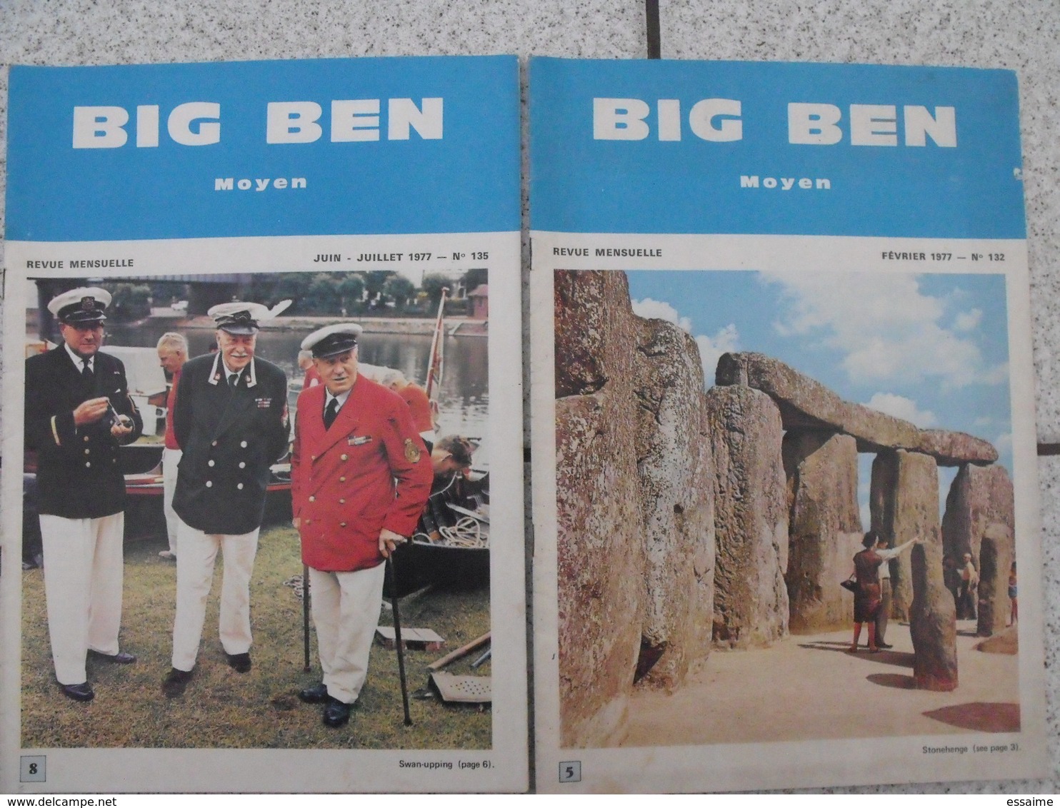 15 revues Big Ben, English-French Magazine. revue pédagogique1974-1984
