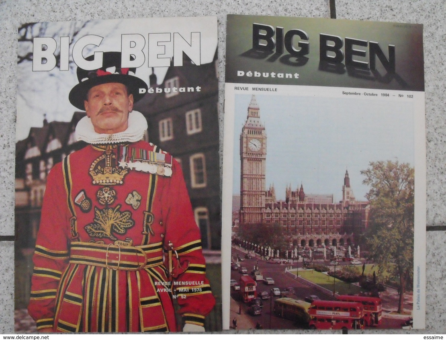 15 revues Big Ben, English-French Magazine. revue pédagogique1974-1984