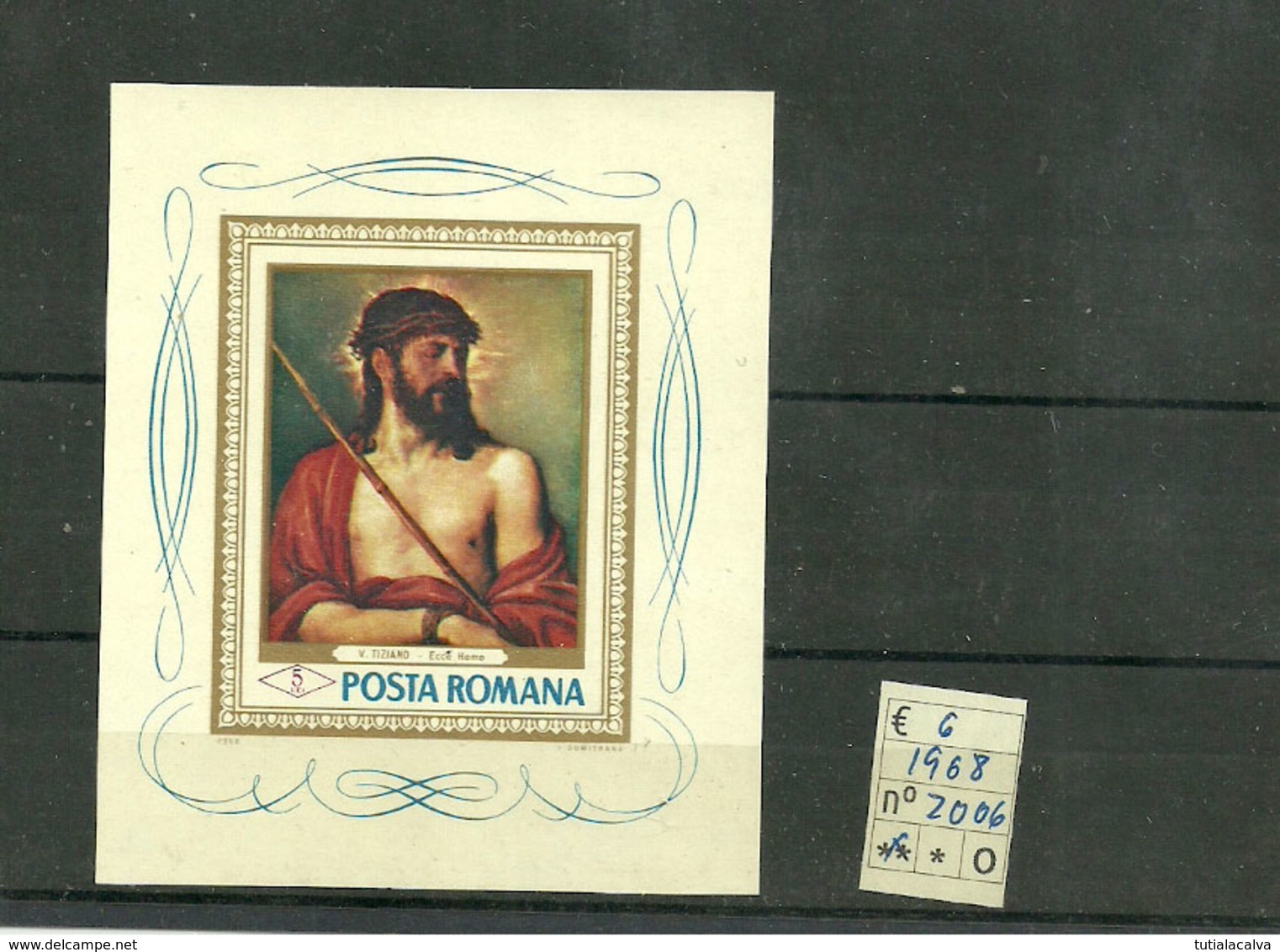 Rumania_045,1968, Sc.2006, Ecce Homo, Tiziano - Unused Stamps