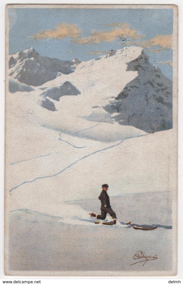 ITALIA  Illustrateur PELLEGRINI Vouga N° 155 Ski Mont Blanc - Other & Unclassified