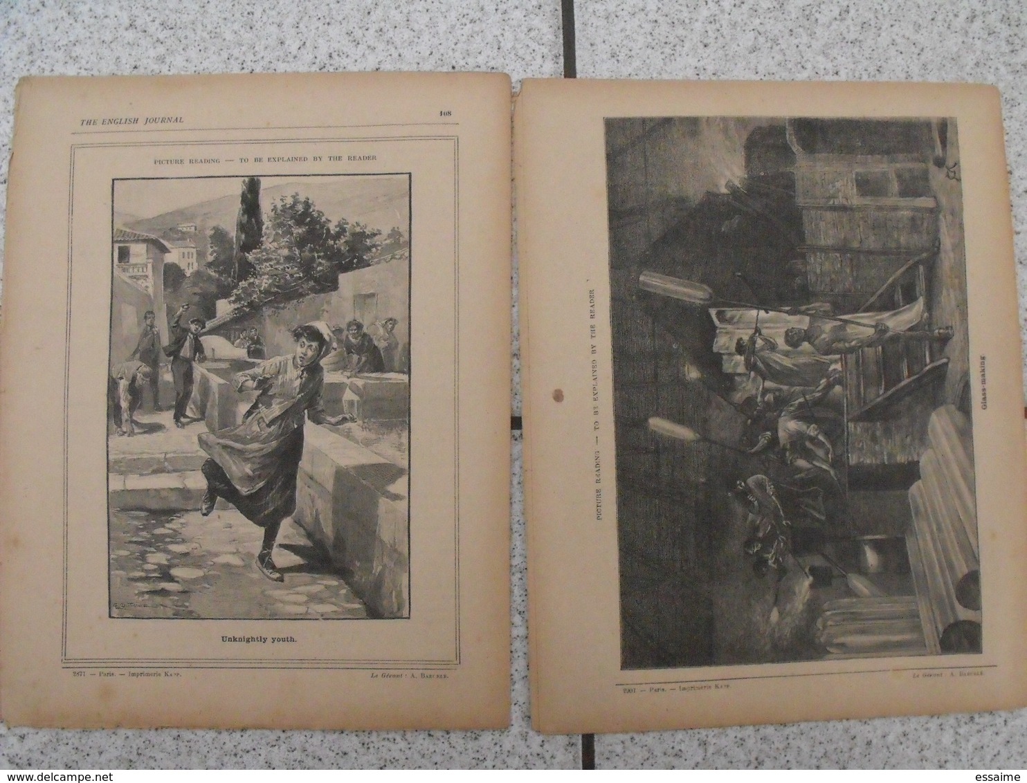 lot de 18 revues pédagogiques The English journal. n° 1 à 18. 1913-1914. journal anglais pour les jeunes français