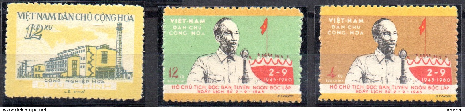 Sellos  Nº 200/1-203  Vietnam Norte - Vietnam