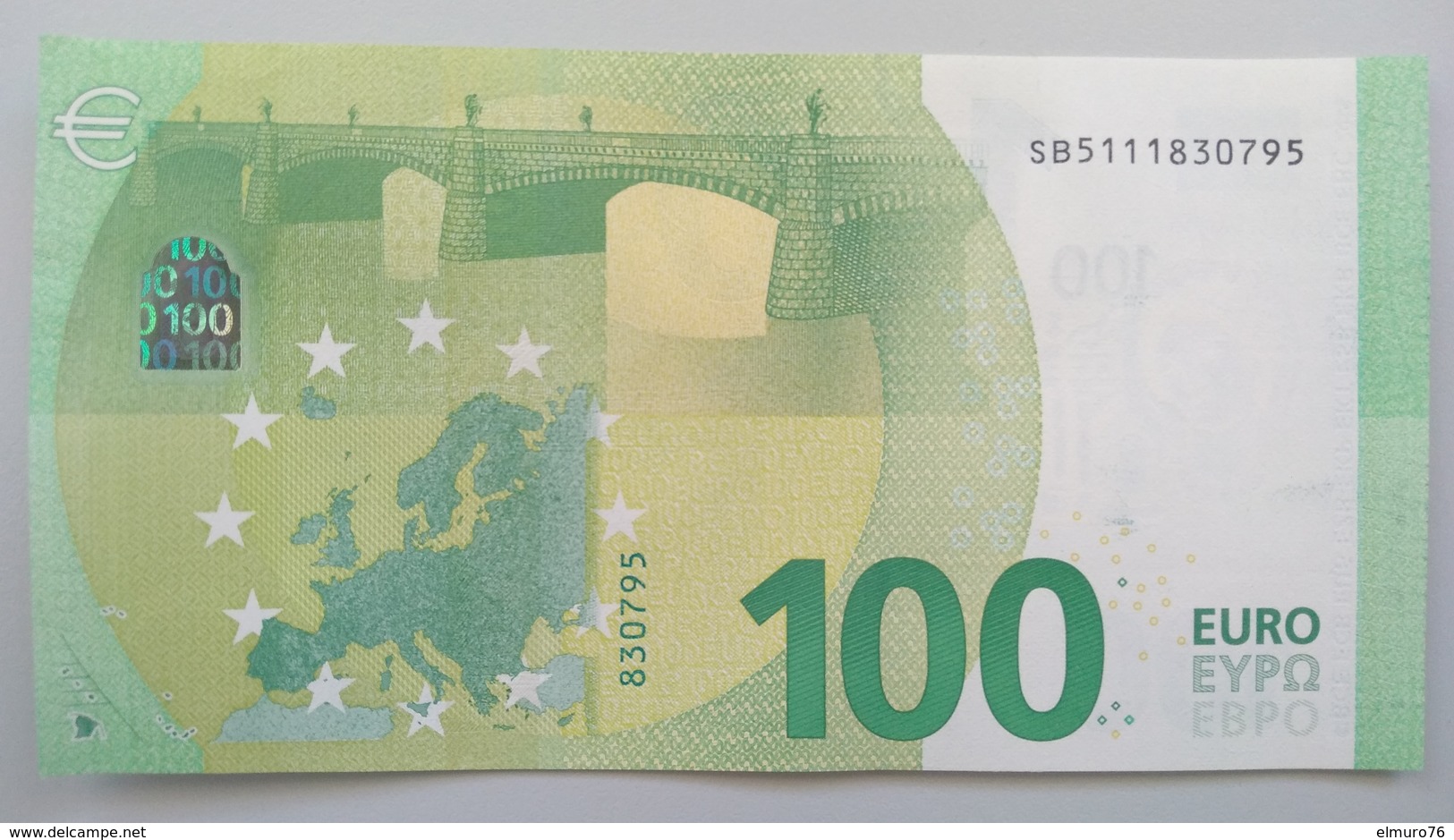 100 EURO S004E4 Italy Serie SB Ch11 Draghi Perfect UNC - 100 Euro