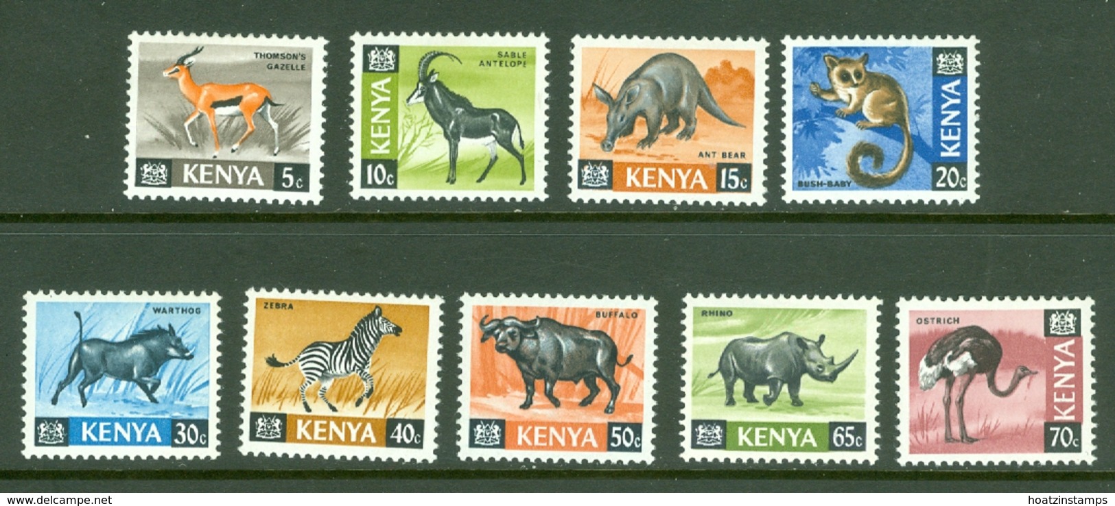 Kenya: 1966/71   Wild Animals Set   SG20-35    MH - Kenya (1963-...)