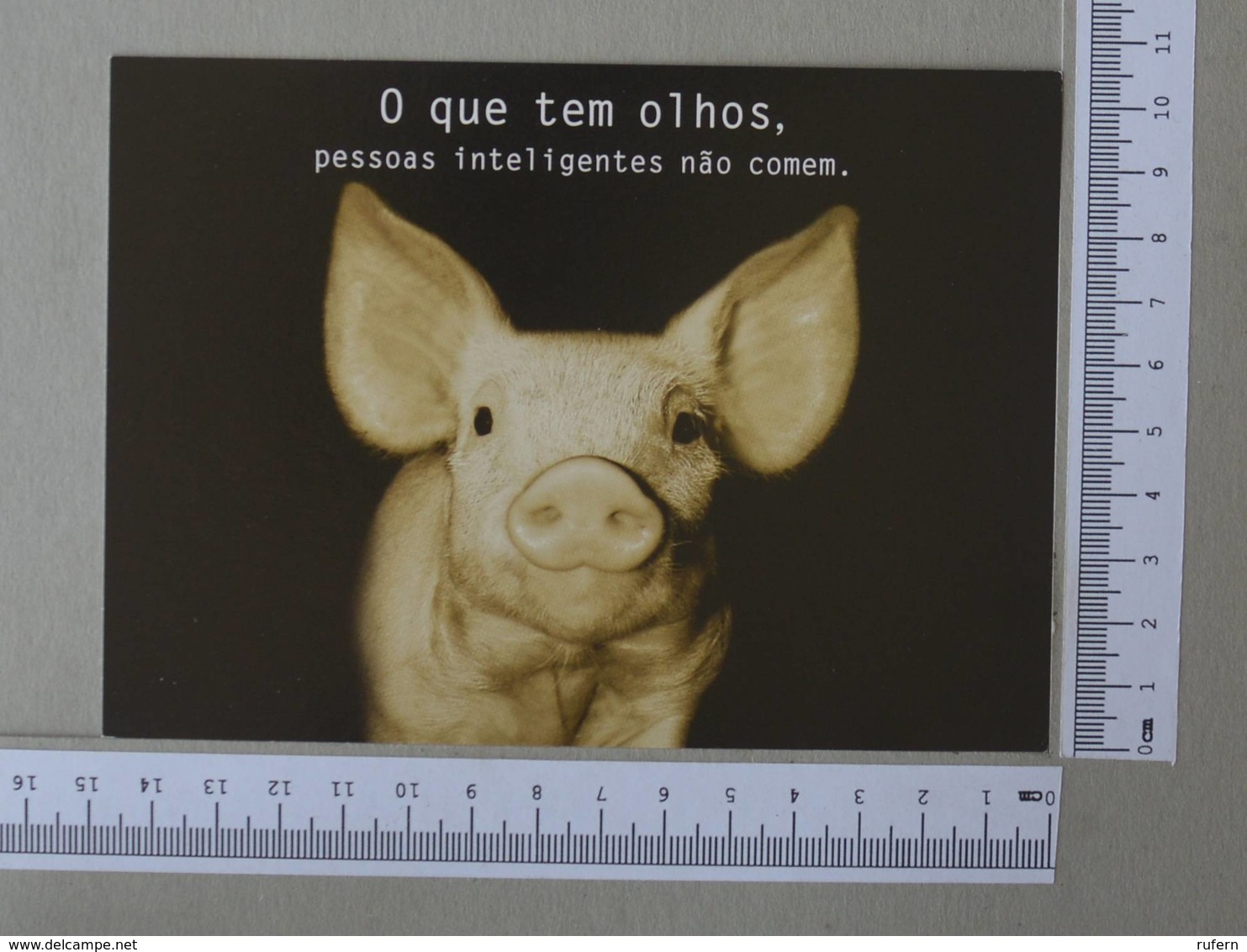 BRAZIL - O QUE TEM OLHOS -  PESSOAS INTELIGENTES NÃO COMEM -   2 SCANS    - (Nº30046) - Belo Horizonte