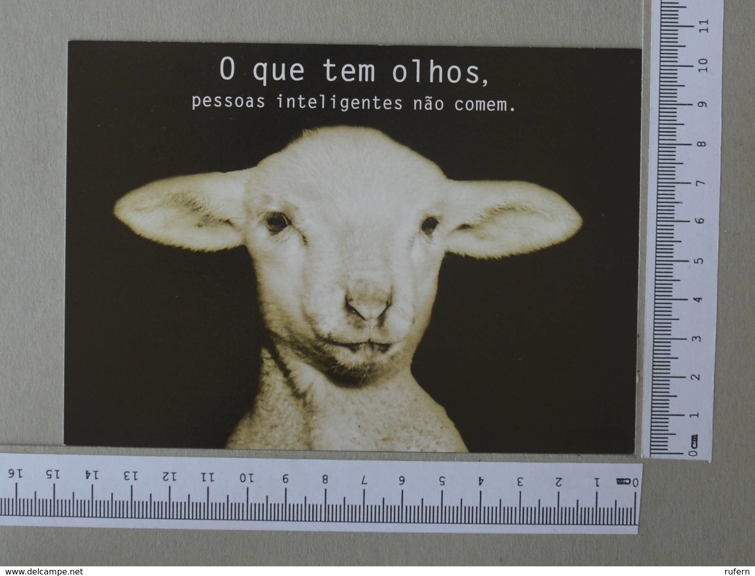 BRAZIL - O QUE TEM OLHOS -  PESSOAS INTELIGENTES NÃO COMEM -   2 SCANS    - (Nº30050) - Belo Horizonte