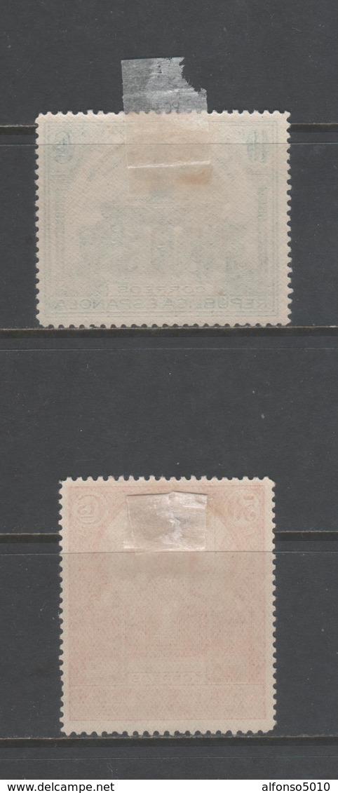 LOTE DE 2 SELLOS NUEVOS * CON FIJASELLOS DE ESPAÑA "III CONGRESO DE LA UNIÓN POSTAL PANAMERICANA", Año 1931, MLD/004 - Nuevos