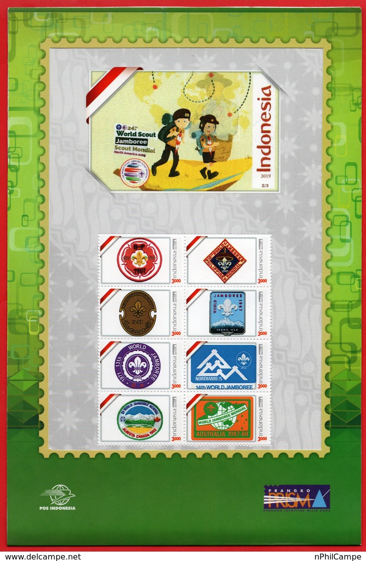 Indonesia Personalized Sheet Stamps 2019, Logo Ninth To Sixteenth. 2/3. World Scout Jamboree-Scout Mondial. MNH - Unused Stamps