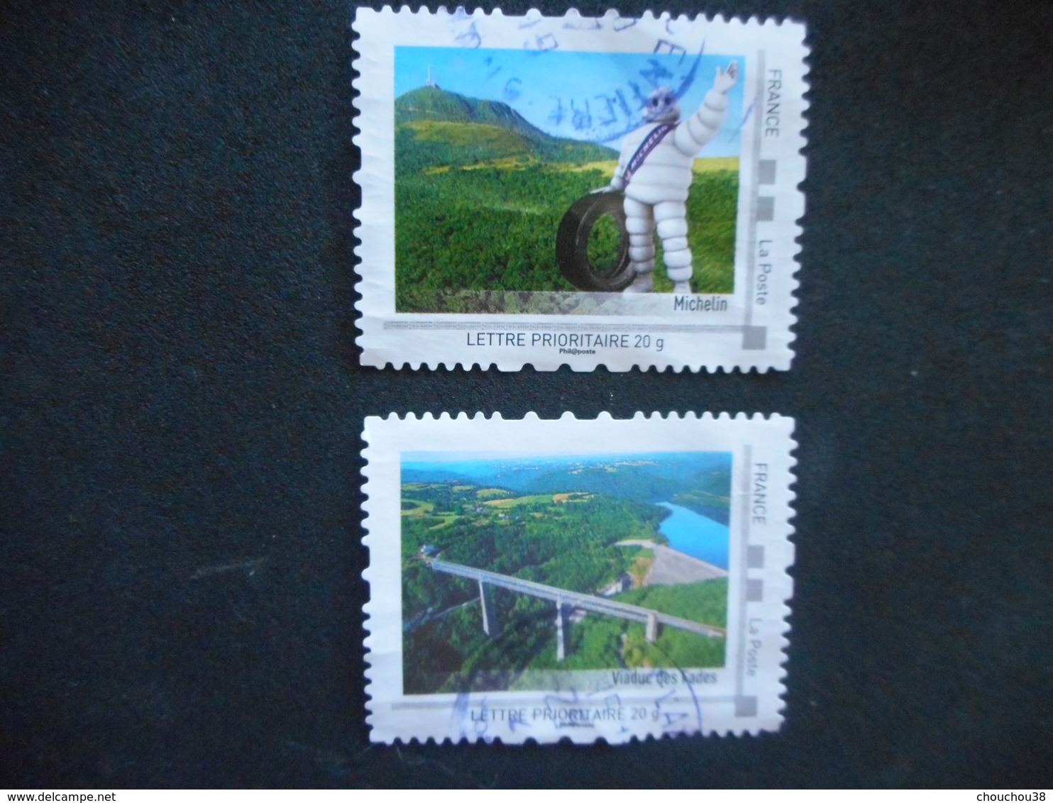 2 Timbres COLLECTOR 2010 "Auvergne" - Viaduc De FADES Et MICHELIN - Collectors