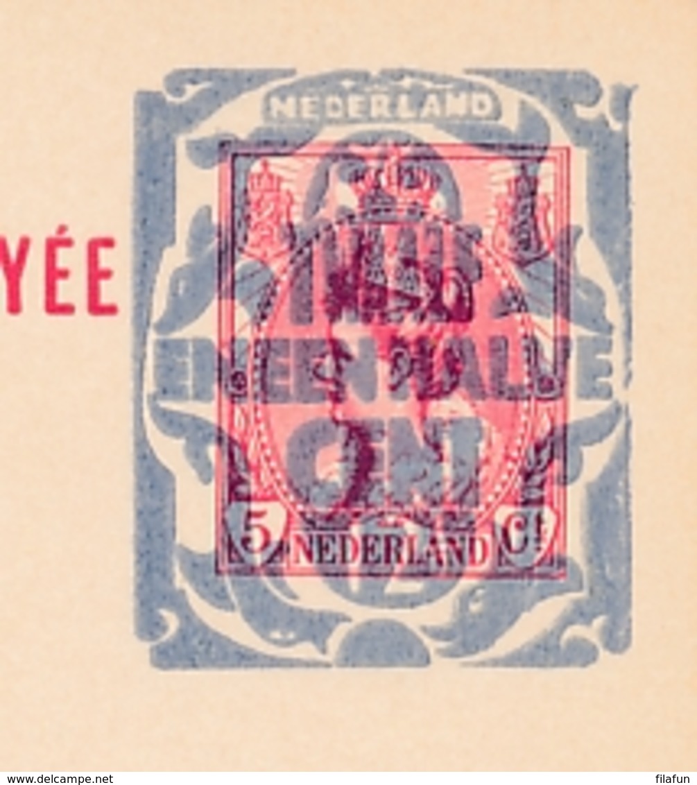 Nederland - 1921 - 12,5+12,5 Op 5+5 Cent Bontkraag, Briefkaart G155 I - Ongebruikt - Ganzsachen