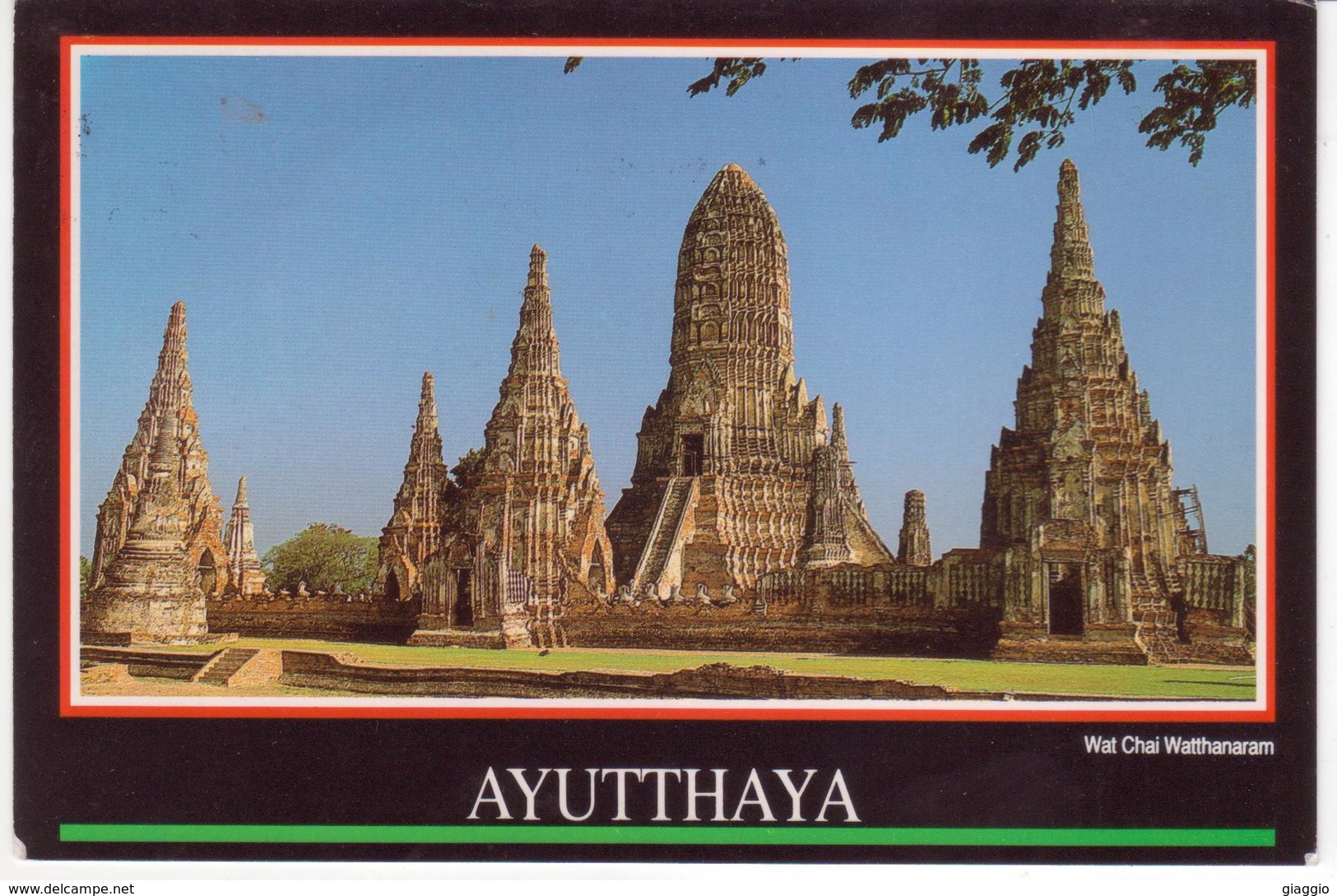 °°° 13431 - THAILAND - AYUTTHAYA - WAT CHAI WATTHANARAM - 1992 With Stamps °°° - Tailandia