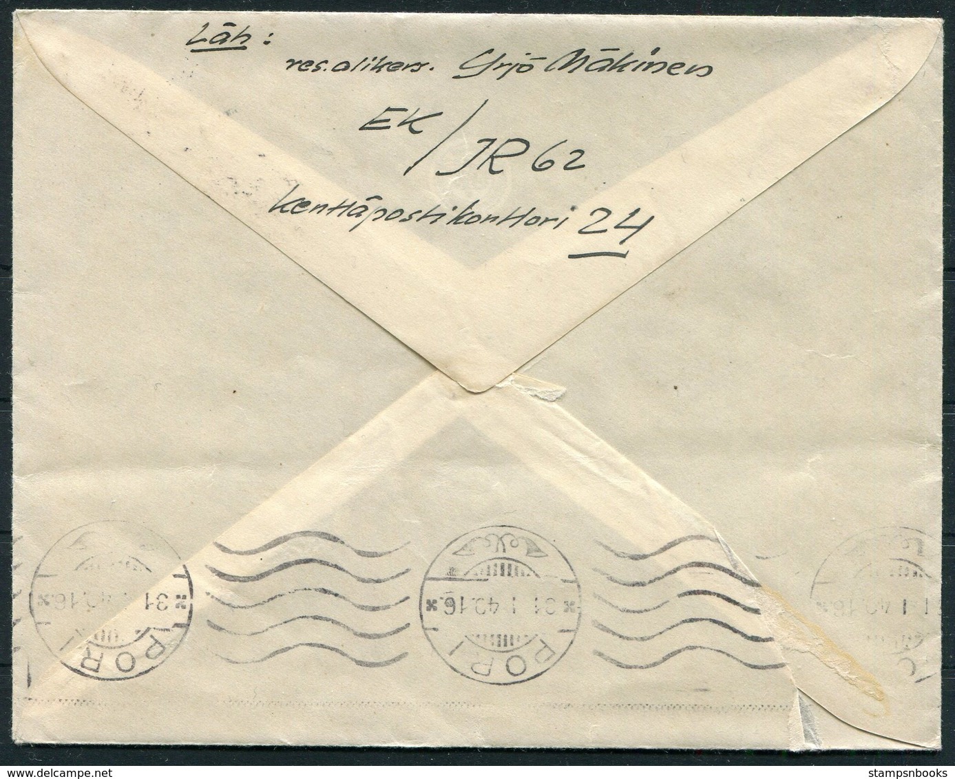 1940 Finland Kenttapostia Faltpost Censor Cover - Pori - Covers & Documents