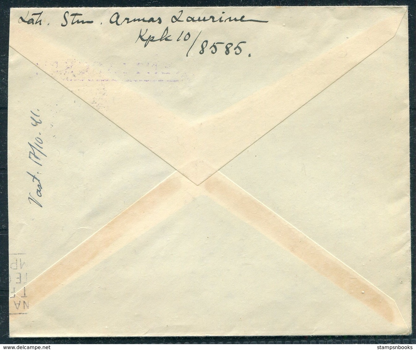 1941 Finland Kenttapostia Faltpost Cover + Letter - Covers & Documents