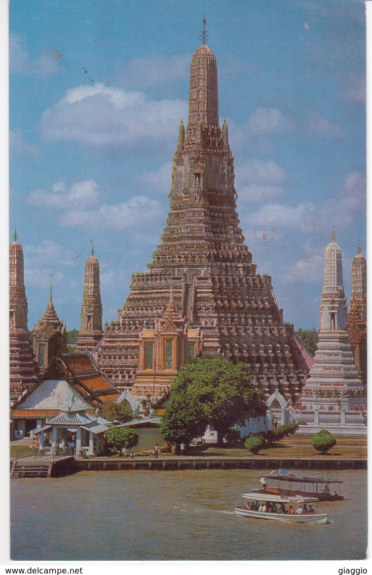 °°° 13433 - THAILAND - BANGKOK - WAT AROON , TEMPLE OF DAWN - 1987 With Stamps °°° - Tailandia