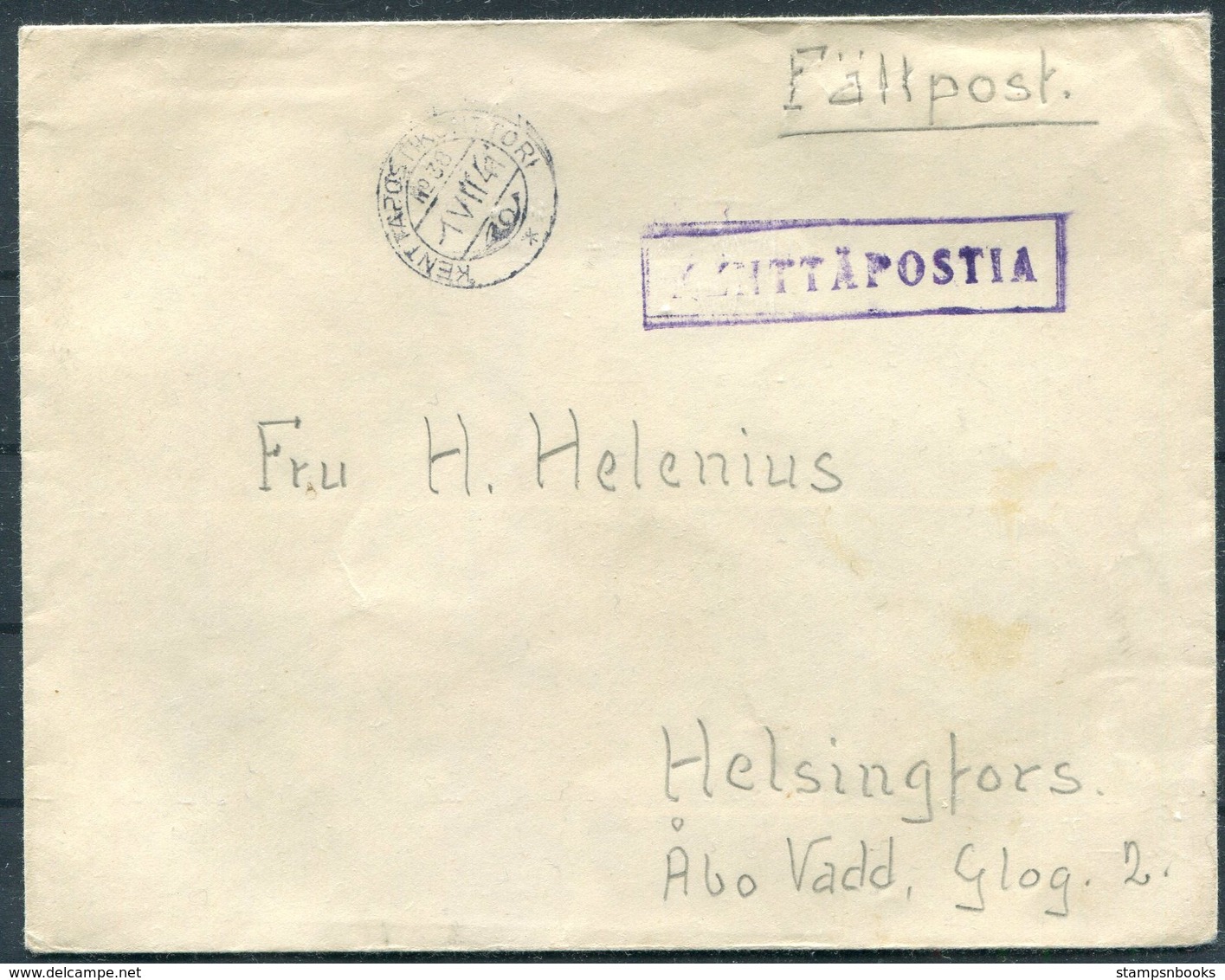 1941 Finland Kenttapostia Faltpost Cover - Covers & Documents