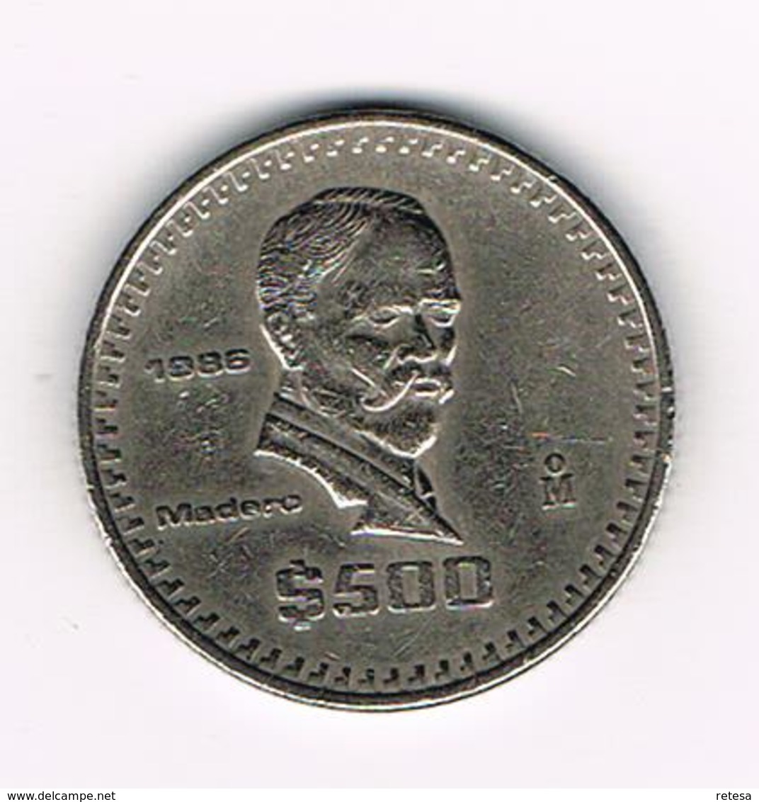 ¨¨  MEXICO  500  PESOS  1986 - Mexique